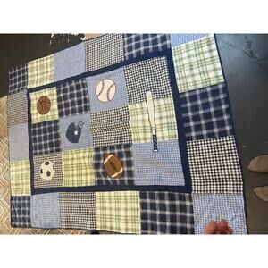 Twin Size Kids Patchwork Sports Quilt 100% Cotton‎ Quilted